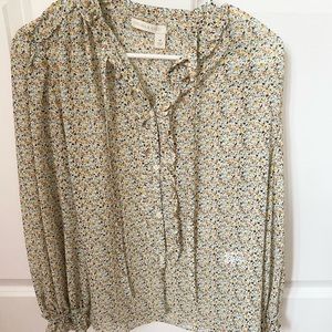 Chelsea & Violet ruffled floral print blouse